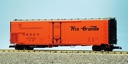 RIO GRAND 50' REEFER CAR YELLOW/BLACK