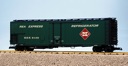 REA 50' REEFER CAR GREEN W/GREEN TRUCKS