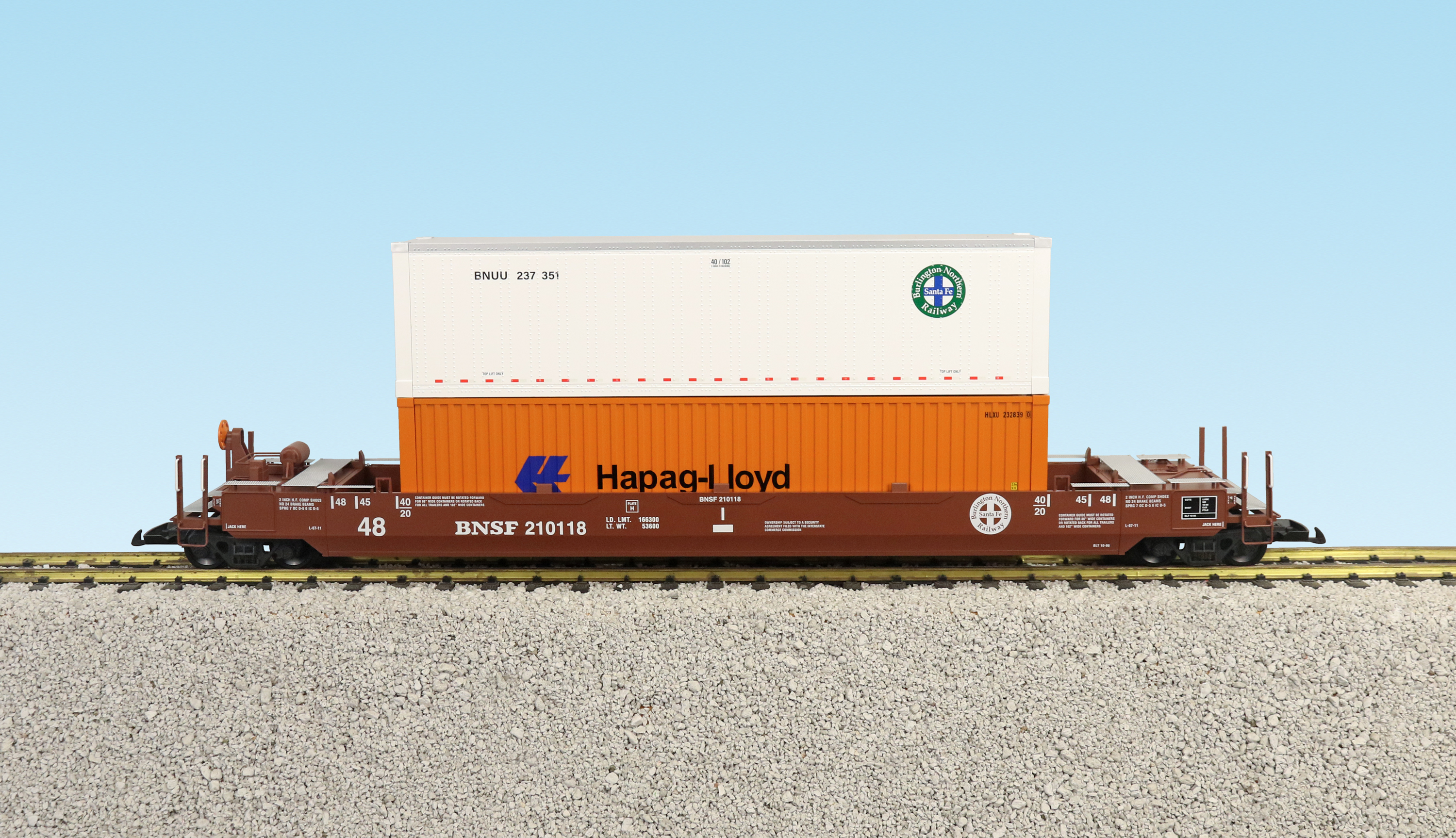 BNSF CIRCLE LOGO INTERMODAL CAR W/CONTAINER #2