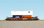 BNSF SPEED LOGO INTERMODAL CAR W/CONTAINERS #1