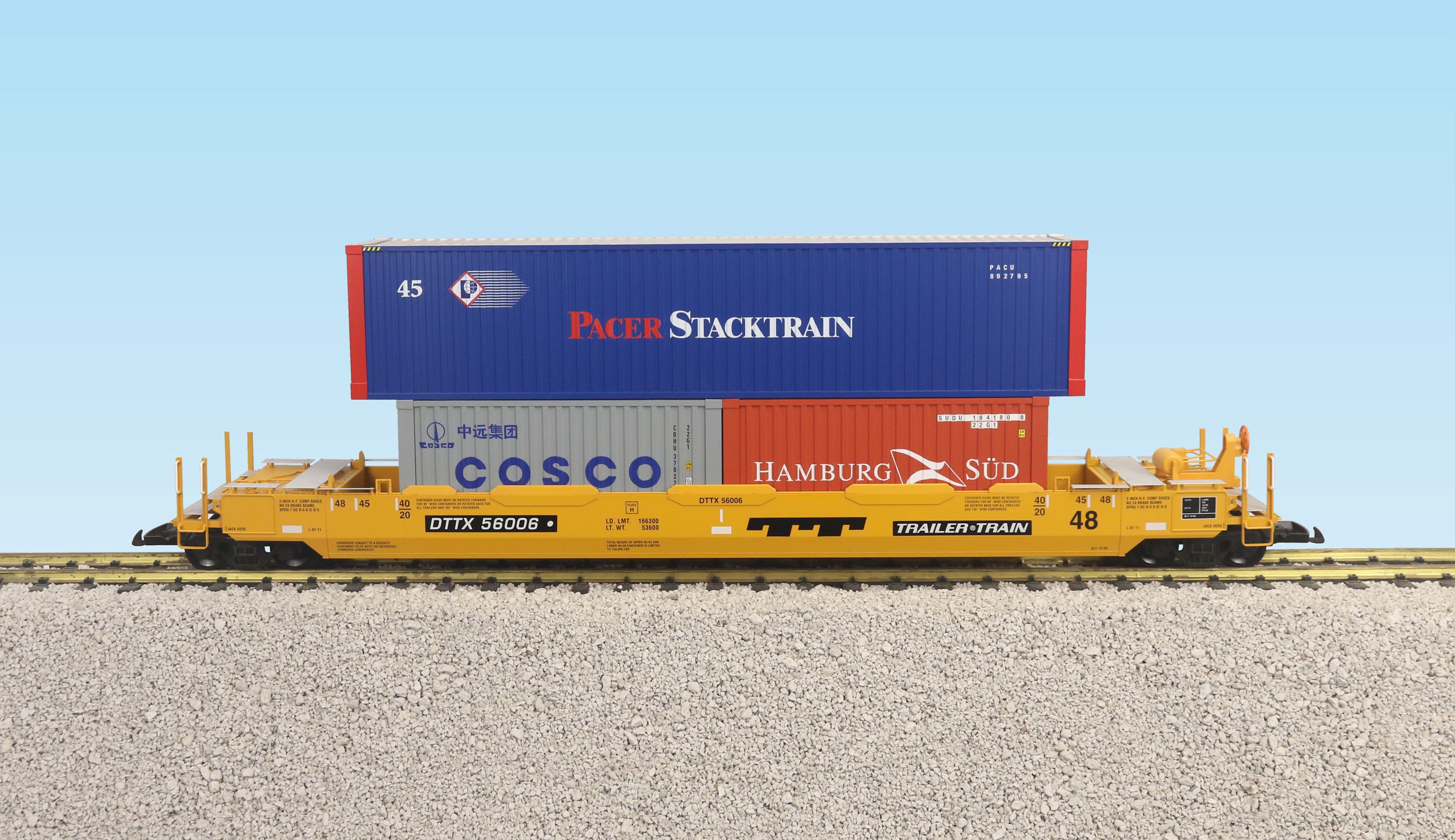 TRAILER TRAIN INTERMODAL CAR W/CONTAINERS #1