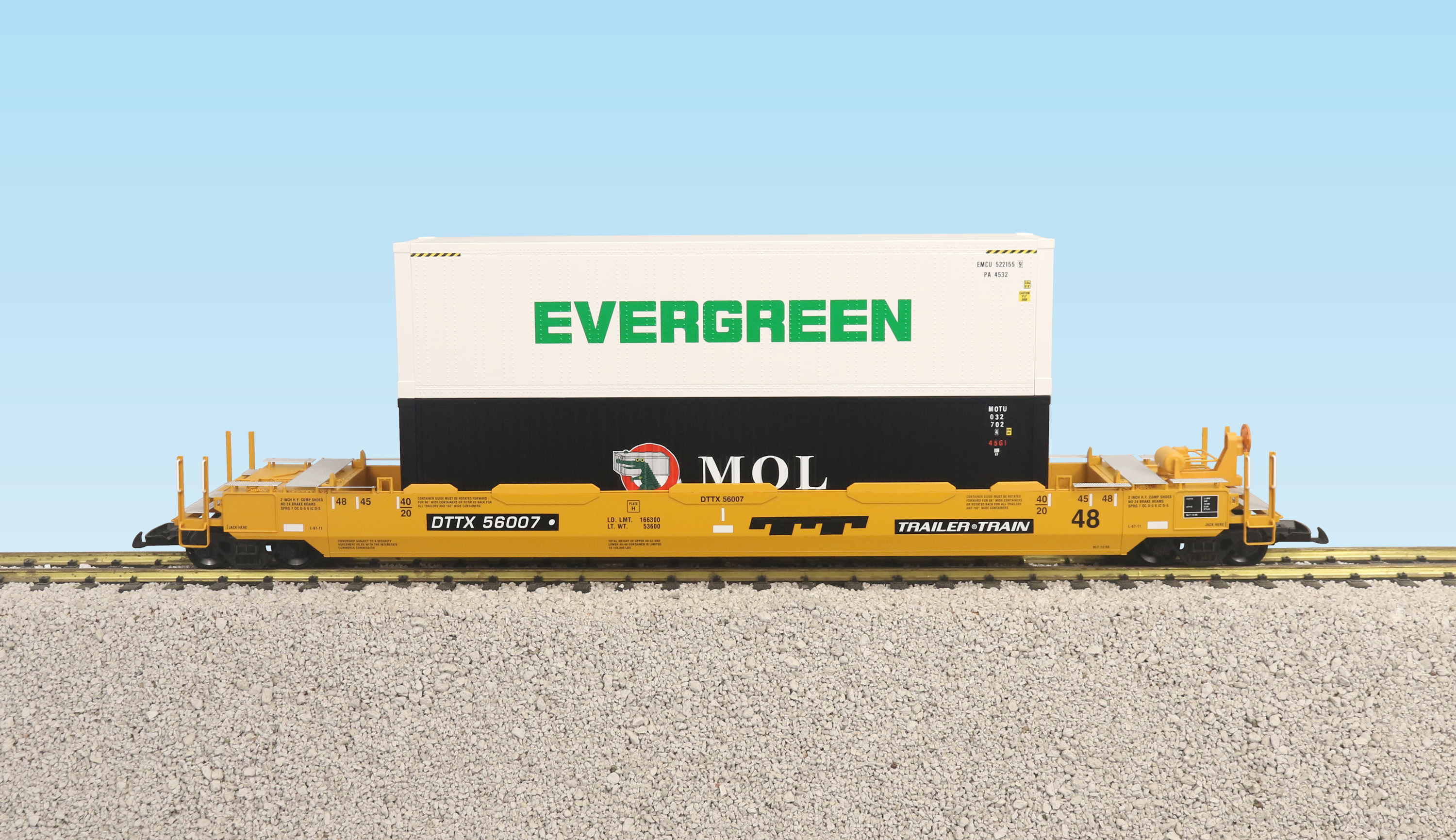 TRAILER TRAIN INTERMODAL CAR W/CONTAINERS #2