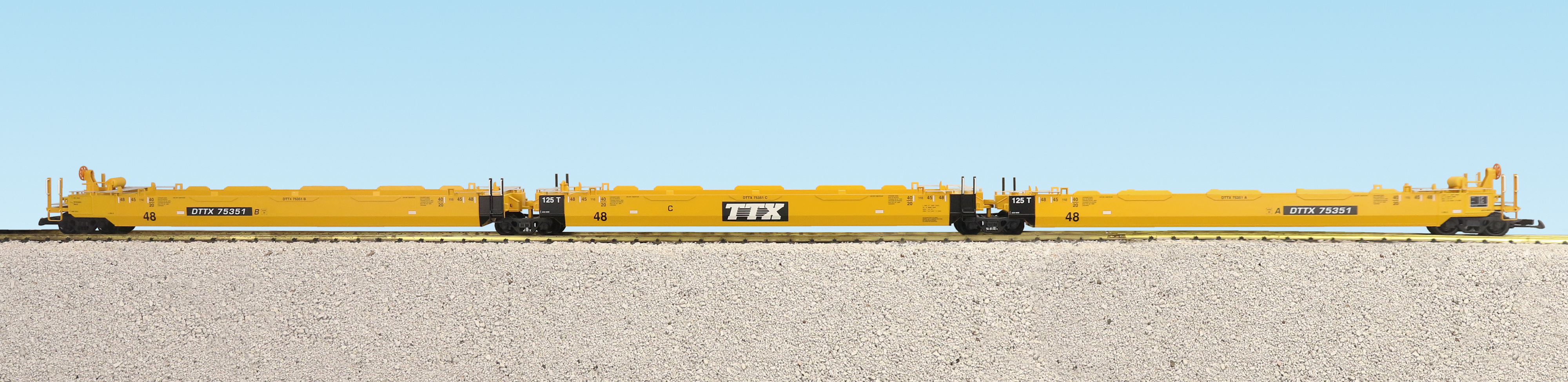 TTX INTERMODAL 3 UNIT SET NO CONTAINERS