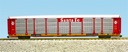 SANTA FE BI-LEVEL AUTO CARRIER RED/YELLOW
