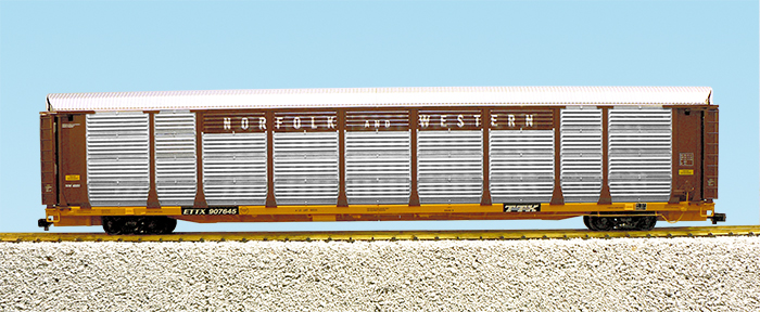 N&W BI-LEVEL AUTO CARRIER BROWN/YELLOW
