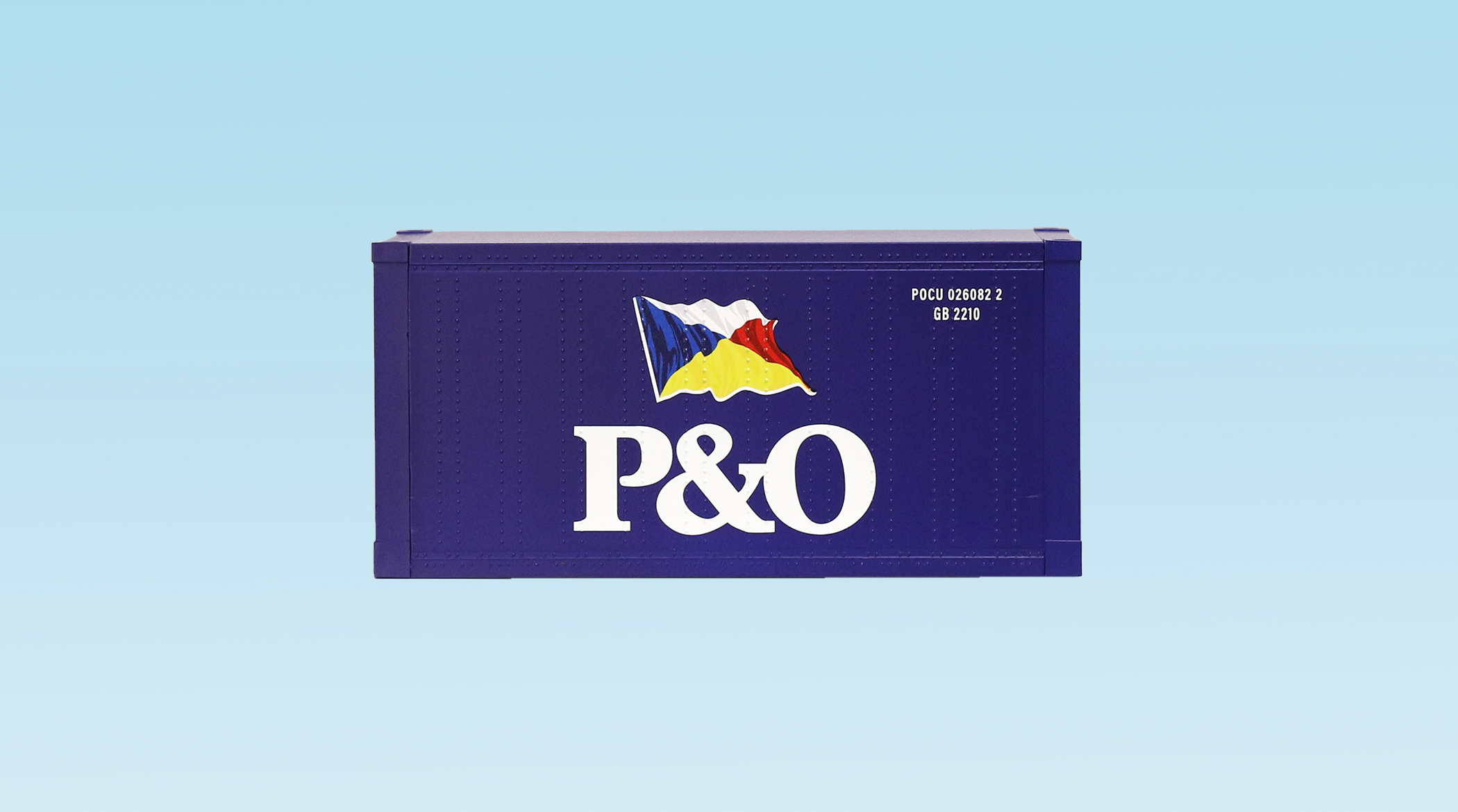 P&O 20 CONTAINER SMOOTH SIDES BLUE