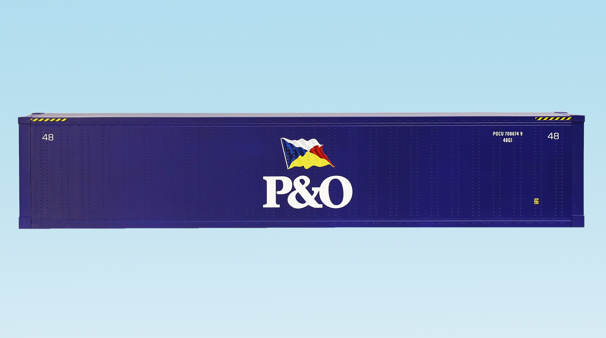 P&O 48 CONTAINER SMOOTH SIDES BLUE