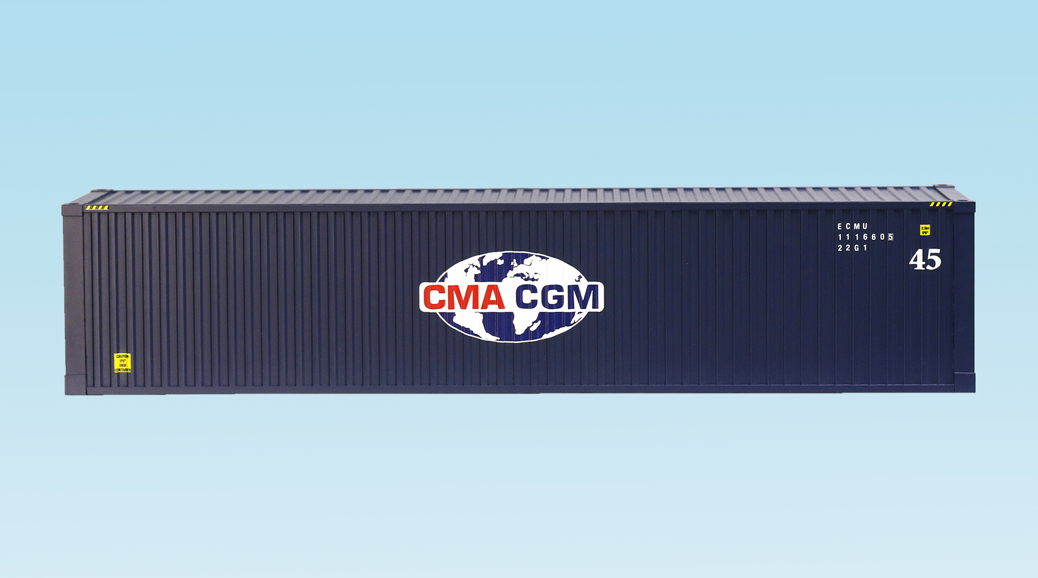 CMA/CGM 45 CONTAINER CORRUGATED SIDES