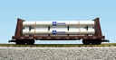 C&S PIPE LOAD FLATCAR W/ALCOA PIPE LOAD #099 BC RED