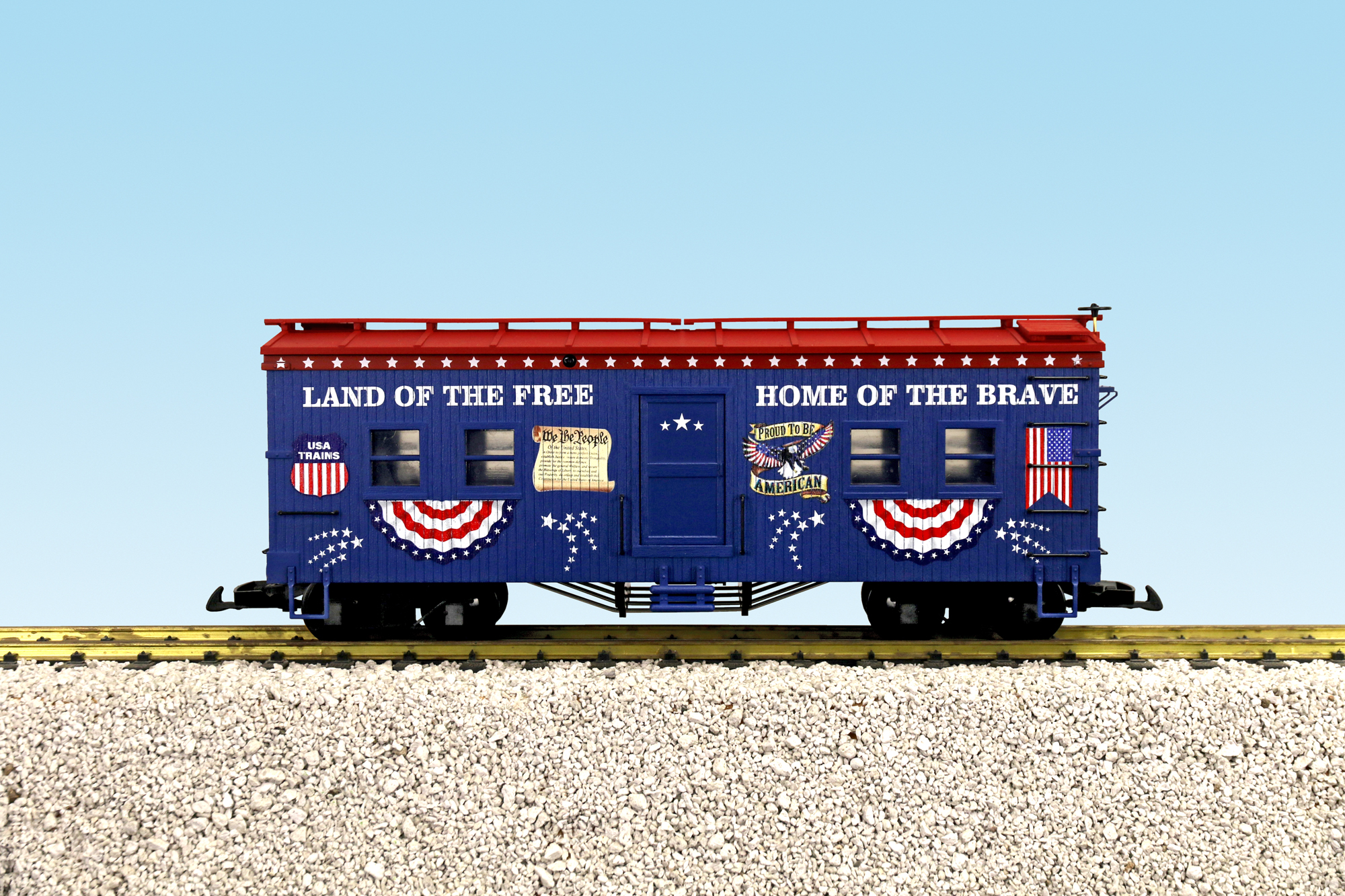 PATRIOTIC BUNK CAR BLUE/RED