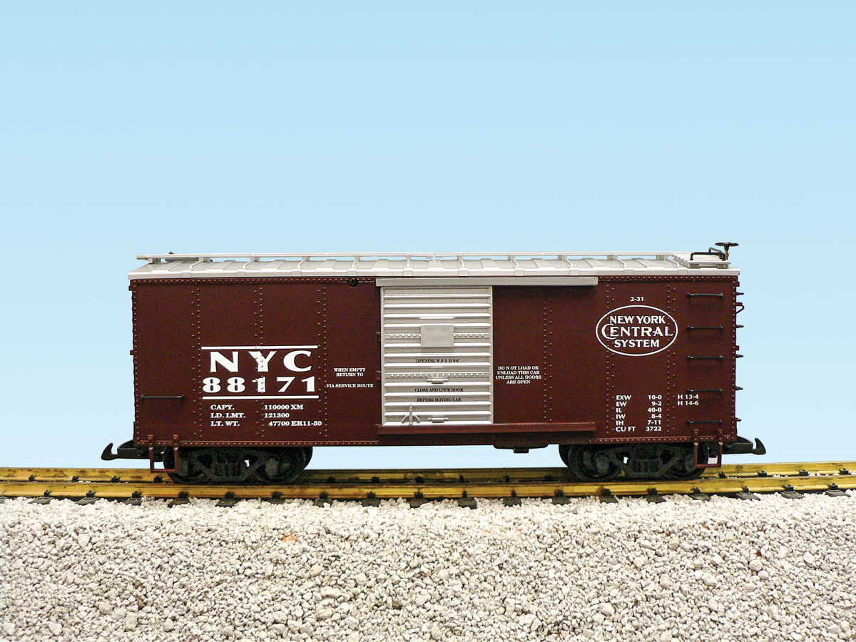NYC STEEL SIDED BOX CAR #88163 BROWN/SILVER
