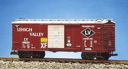 LEHIGH VALLEY STEEL SIDED BOX CAR #LV88530 TUSCAN/SILVER