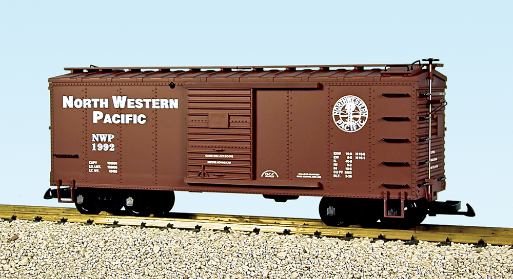 NORTH WESTERN PACIFIC STEEL SIDED BOX CAR #1992 BROWN