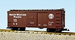 NORTH WESTERN PACIFIC STEEL SIDED BOX CAR #1992 BROWN