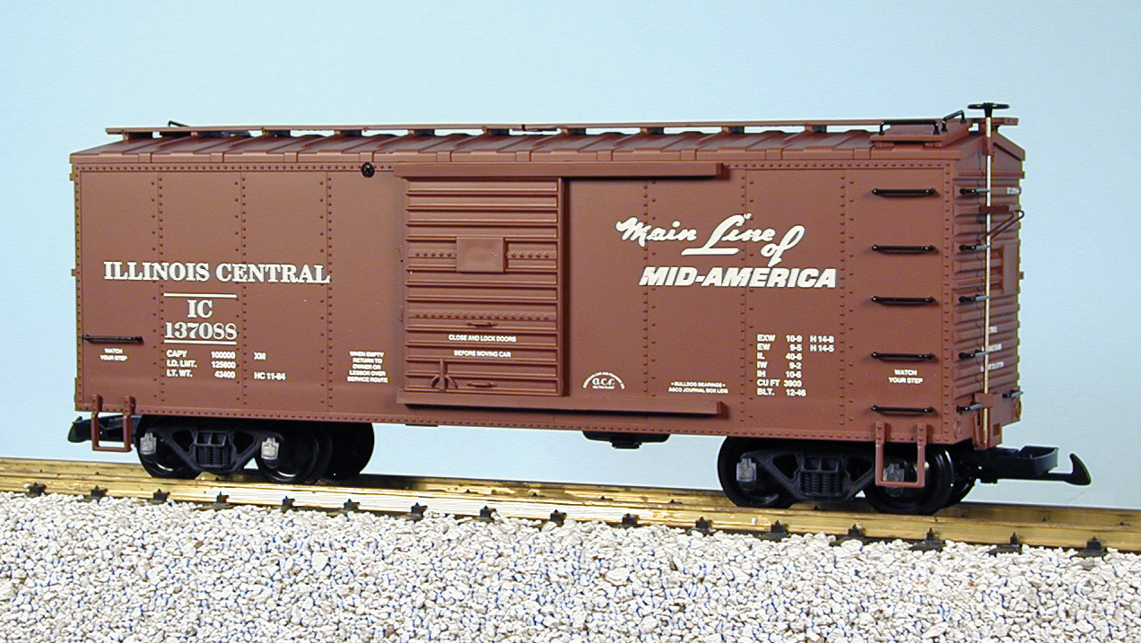 ILLINOIS CENTRAL STEEL SIDED BOX CAR #137087 BC RED