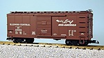 ILLINOIS CENTRAL STEEL SIDED BOX CAR #137087 BC RED