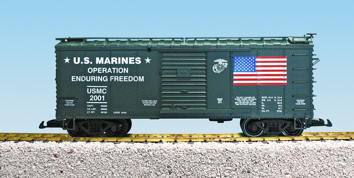 USMC OPER ENDURING FREEDOM STEEL BOX CAR GREEN