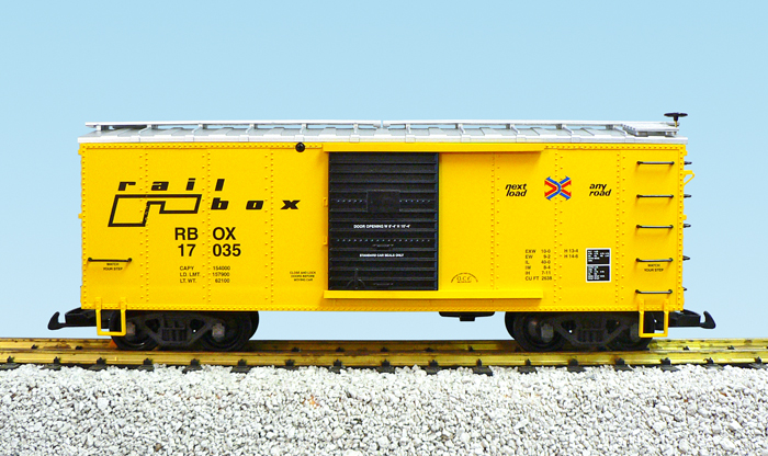 RAIL BOX STEEL BOX CAR #17037 YELLOW/SILVER