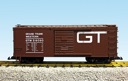 GRAND TRUNK STEEL BOX CAR #516090 BROWN