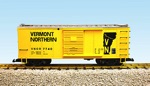 VERMONT NORTHERN STEEL BOX CAR #7740 YELLOW/SILVER