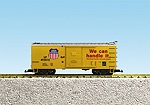 UNION PACIFIC STEEL BOXCAR #493011 YELLOW/SILVER