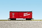 GREAT NORTHERN STEEL BOXCAR #17926 RED/BLACK