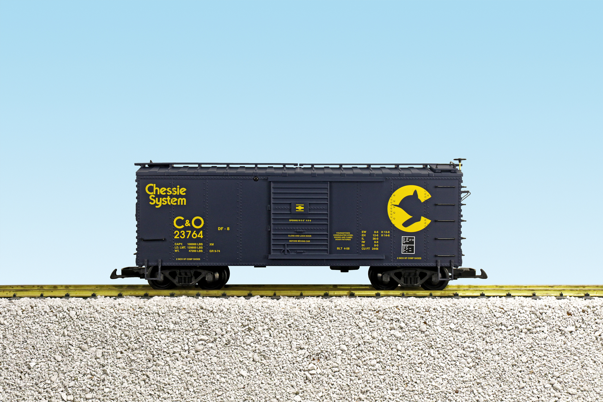 CHESSIE STEEL BOXCAR #C&O 23764 BLUE