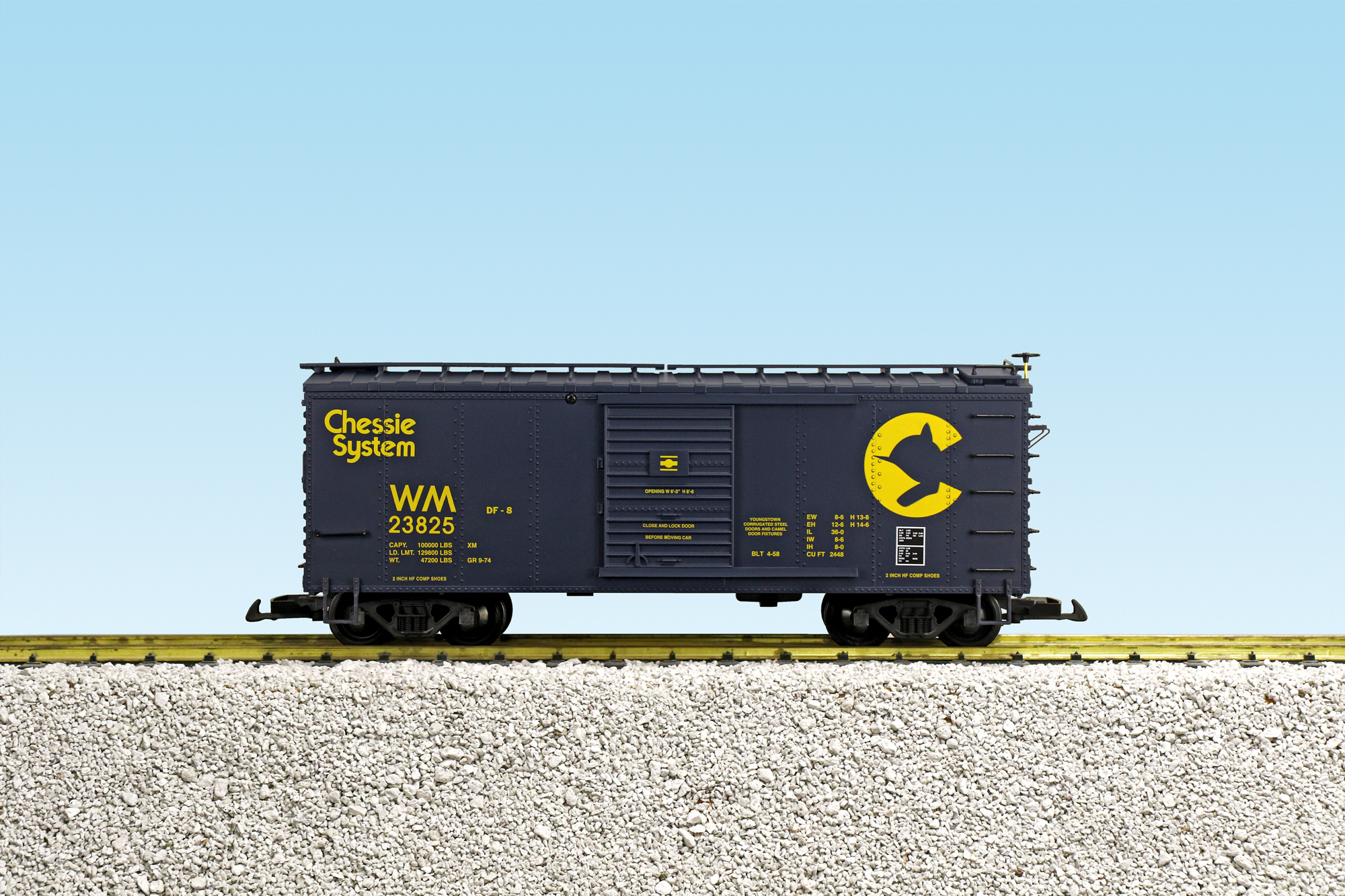 CHESSIE STEEL BOXCAR #WM 23825 BLUE