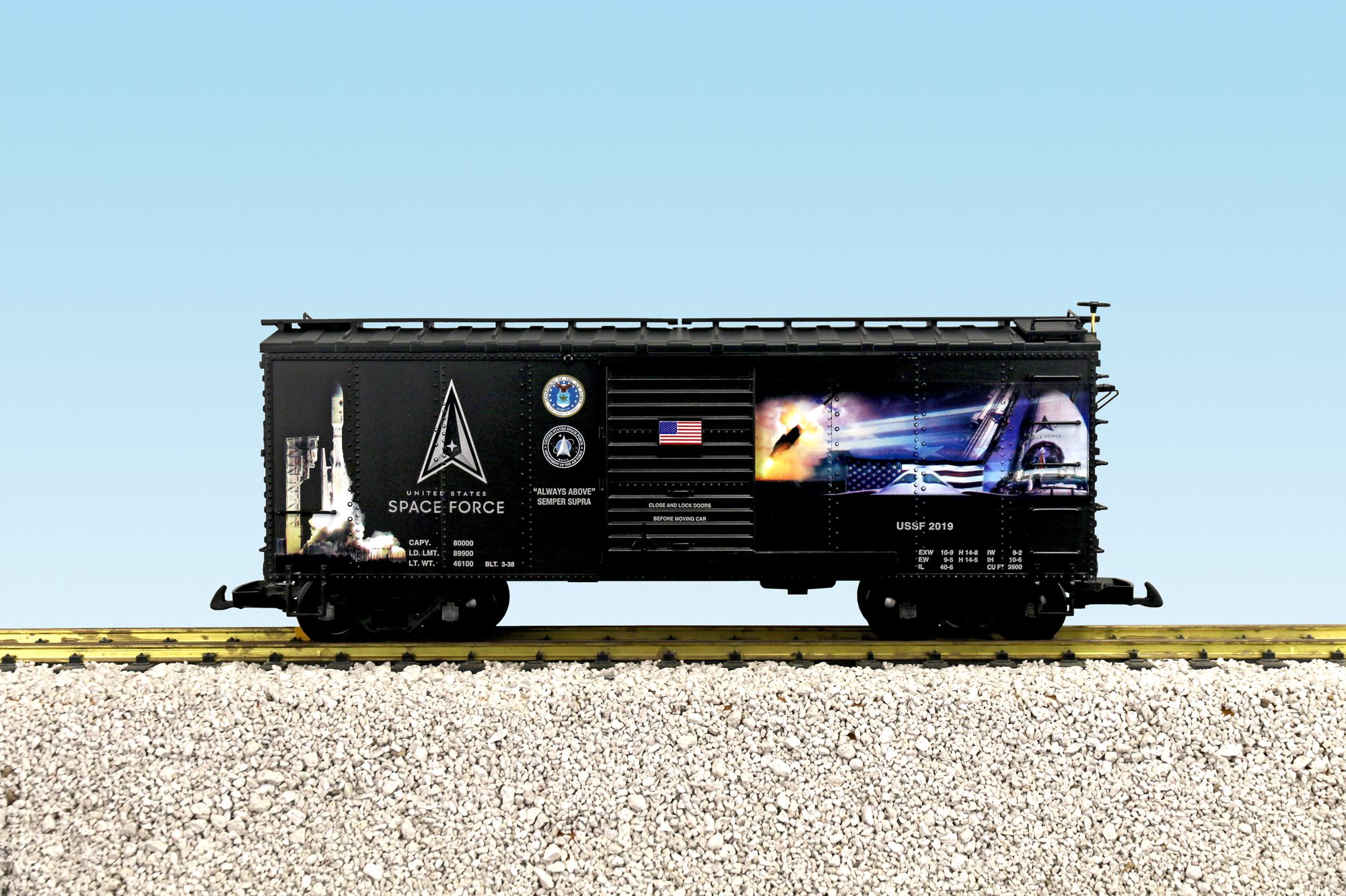 US SPACE FORCE STEEL BOXCAR BLACK