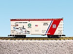 US COAST GUARD STEEL BOXCAR WHITE/RED