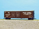 RIO GRANDE 50' BOXCAR #2 W/STEEL DOOR BROWN