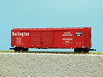 BURLINGTON ROUTE 50' BC #2 W/AAR DOUBLE DOOR RED