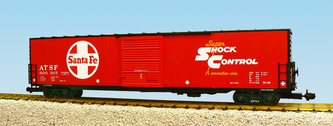 SANTA FE 60 SINGLE DOOR BOXCAR RED/BLACK