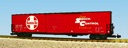 SANTA FE 60' SINGLE DOOR BOXCAR RED/BLACK