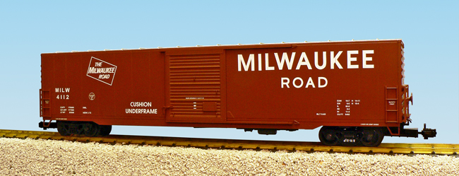 MILWAUKEE ROAD 60 SINGLE DOOR BOXCAR BROWN/SILVER