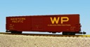 WESTERN PACIFIC 60' SINGLE DOOR BOXCAR BROWN