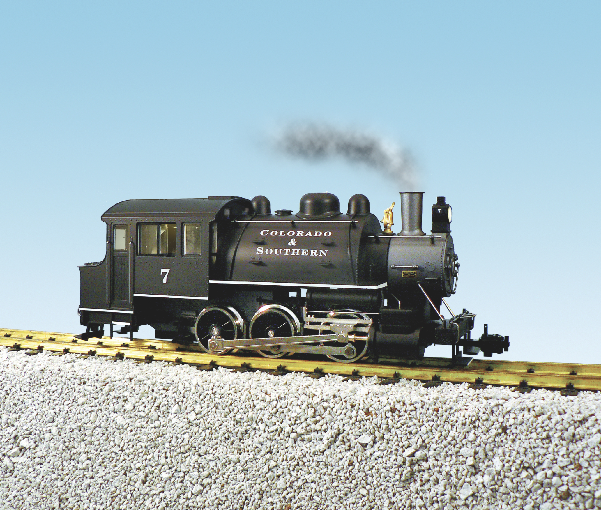 COLORADO & SOUTHERN #7 DOCKSIDE 0-6-0T LOCO W/SMOKE & SOUND