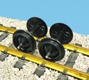 R2040 - PLASTIC WHEELS & AXLE SET SOLID (2)