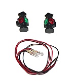 R2083 - MARKER LIGHTS W/BULBS & WIRE RED/GREEN LENS (2)