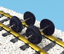 R2095 - PASS CAR 36 INCH METAL WHEEL SET(2)- BLACK