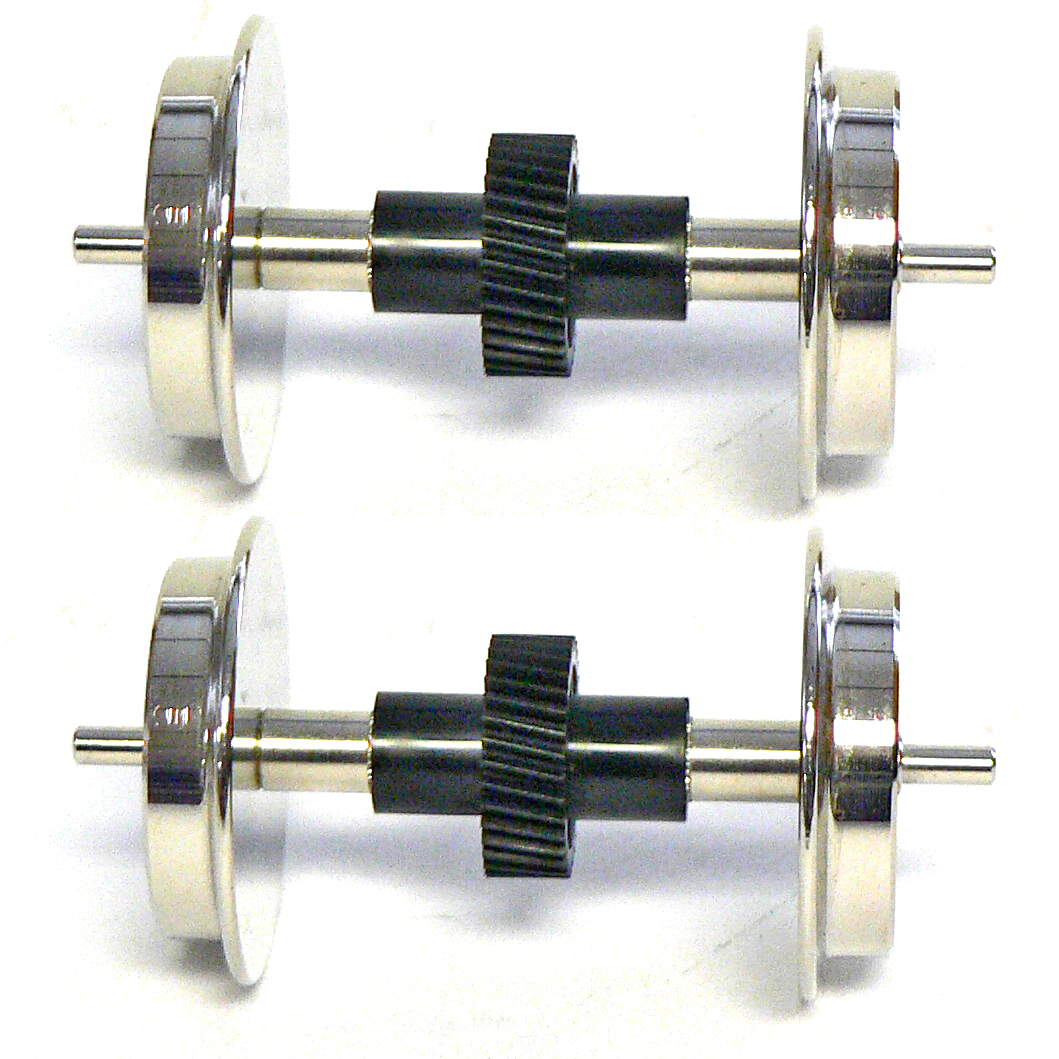 NW2/20T/S4 METAL WHEELS W/GEARS (2)
