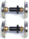 SD40 METAL WHEELS W/GEAR FOR END GEAR BOX (2)