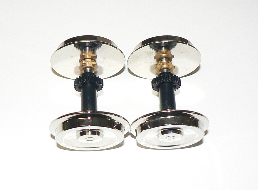 SD70 METAL WHEELS W/ GEAR FOR END GEAR BOX (2)