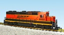 BNSF GP38-2 SPEED LETTERING ORANGE/BLACK