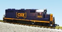 CSX GP38-2 BLUE/YELLOW