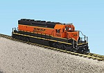BNSF (SPEED LETTERING) SD40-2 BLACK/ORANGE