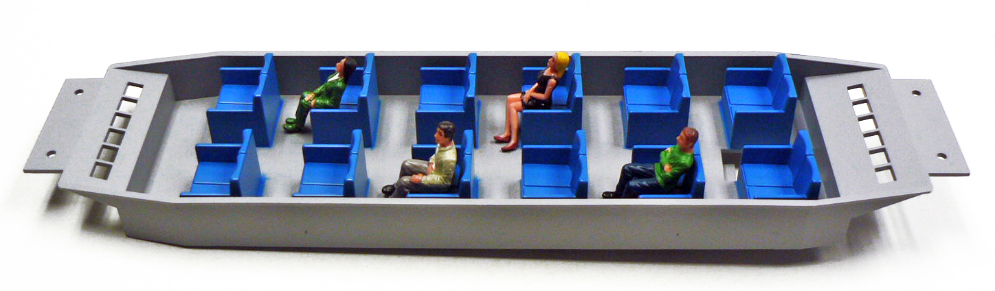LONG DOME SEAT PLATE W/ 4 FIGURES