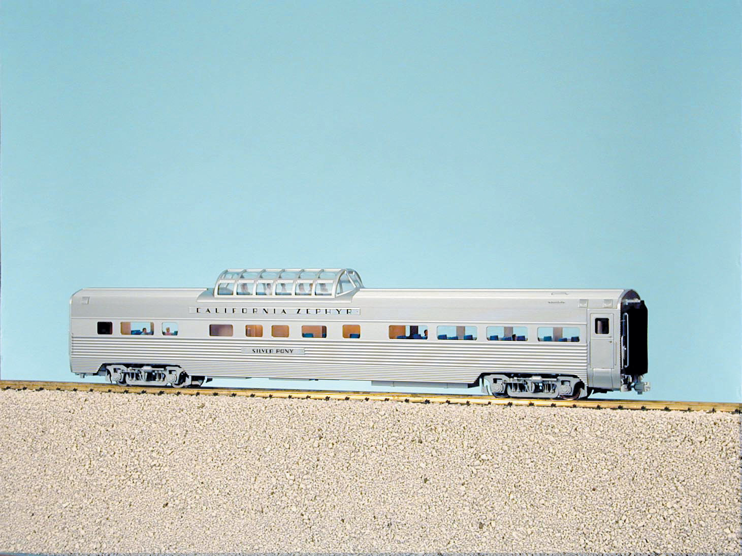 CALIFORNIA ZEPHYR VISTA DOME #4 STAINLESS STEEL
