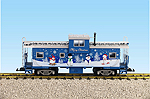 CHRISTMAS EXTENDED VISION CABOOSE SNOWMAN BLUE