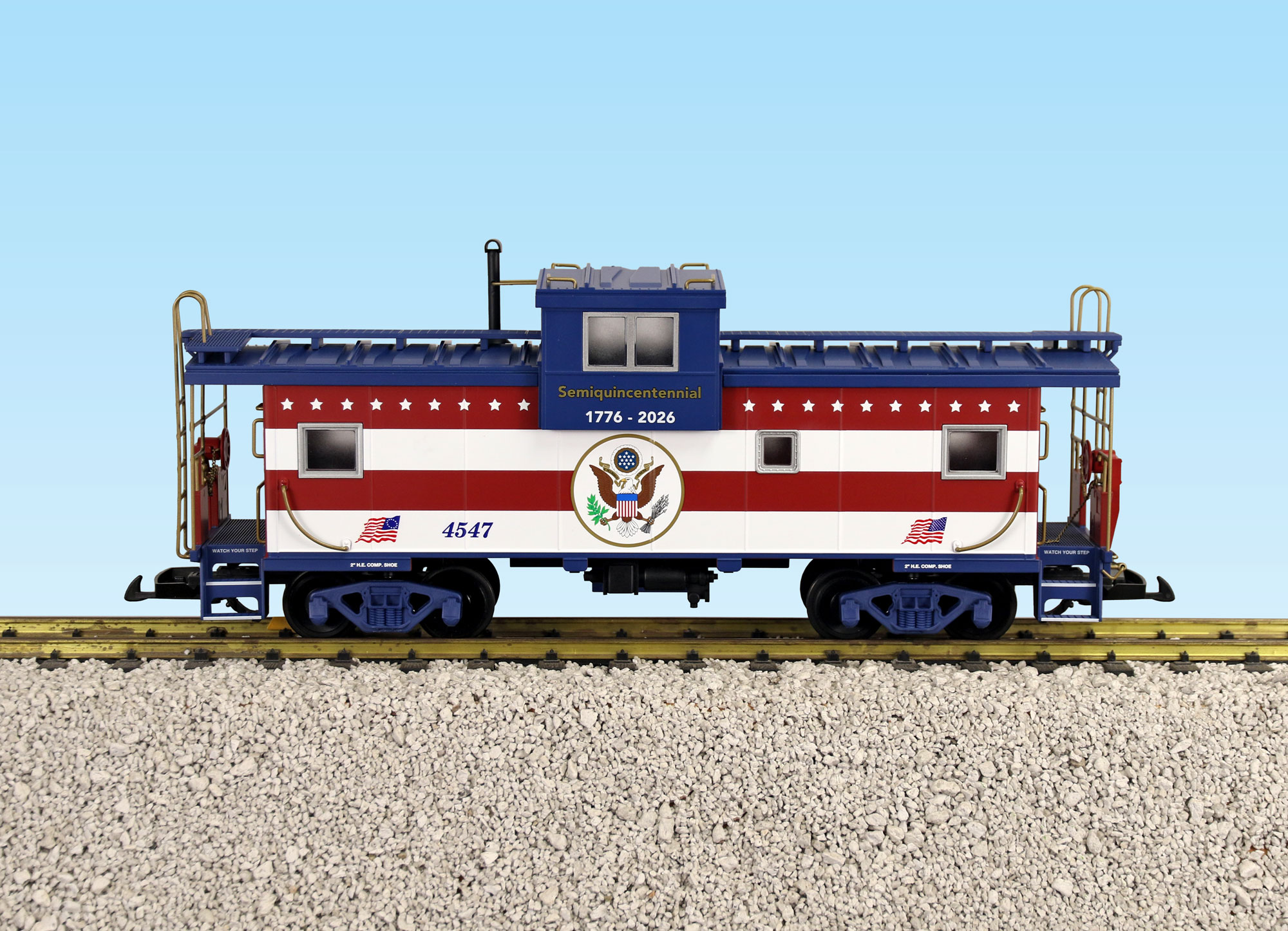 PATRIOTIC (US SEAL) EXTENDED VISION CABOOSE RED/WHITE/BLUE